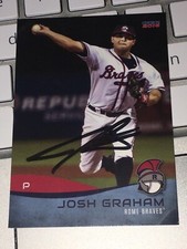 JOSH GRAHAM signed 2016 ROME BRAVES IP Autograph COA Lancaster Barnstormers