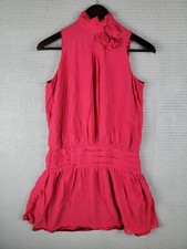 Zara Woman silk dress size XS pink sleeve-less