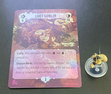 Wizkids Dungeons & Dragons Onslaught Loot Goblin Miniature & Foil Card D&D NEW