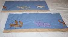 Kidsline Noahs Ark Starry Night Valances Animals Giraffe Elephant Fox Blue Brown