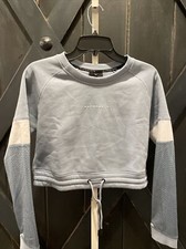 ALPHALETE Cropped Women  s Sweatshirt in PALE BLUE Size M NWT