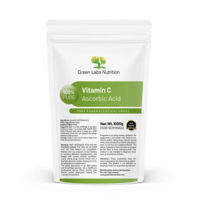Ascorbic Acid Vitamin C Powder 1kg   Immune, Antioxidant & High Absorption