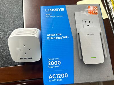 Linksys RE6400 AC1200 BOOST WiFi Extender And NETGEAR EX6110 Range Extender New