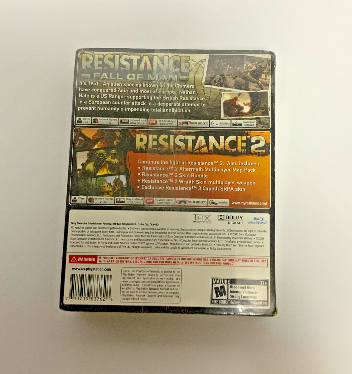 Resistance Dual Pack (Sony PlayStation 3) Brand New Sealed PS3 | eBay
