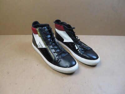 Guess Mens GMBari-C High Top Sneakers Zipper Shoes Black Sz 12