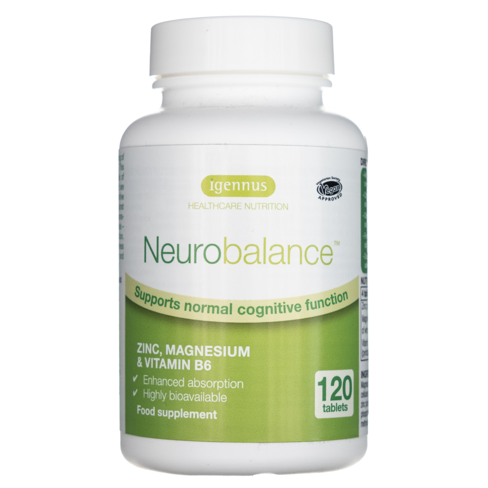 Igennus Neurobalance zinc magnesio y vitamina B6, 120 comprimidos