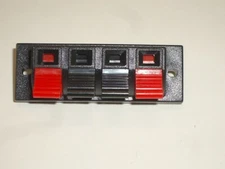 PHILMORE 1979 SPEAKER PUSHIN TERMINAL STRIP 4POSITION FOR STEREO SHORTWAVE RADIO