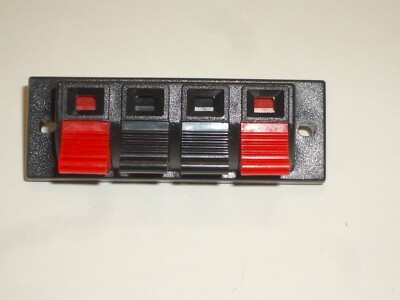 PHILMORE 1979 SPEAKER PUSHIN TERMINAL STRIP 4POSITION FOR STEREO SHORTWAVE RADIO