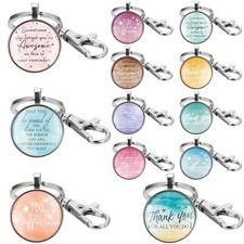 12 Pcs Employee Appreciation Gifts Inspirational Thank You Keychain for Thank...