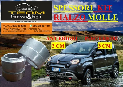 Spessori Molle Rialzo FIAT PANDA 4X4 319 2012 -> Avanti Dietro 3 CM + 3 CM cross