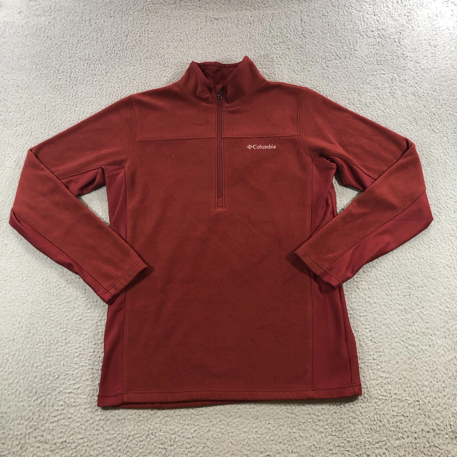 columbia fleece jacket men S Red