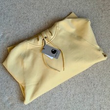 Size S - Carhartt WIP Hooded Chase Sweat - Citron/Gold