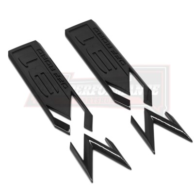 2PCS 2019-2025 For Sierra X31 X 31 Off Road Bed Emblem Gloss Black Badge