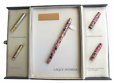 Elysee Limited Edition Fountain Pen  Lacquer Intarsia 18K X Fine Pt New In Box