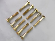 Hex Head Bolt 1/4"- 20 x 1-1/2" Long "10 Bolts" Grade 8 Zinc 1/4-20x1-1/2