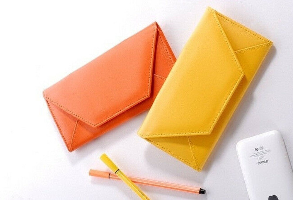 Fashion Women Soft PU Leather Bag Clutch Handbag Purse Envelope Button Wallet US