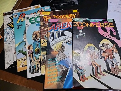 Lot 6 ECLIPSE COMICS ,REESES PIECES, MONTHLY, DREAMERY, AREA 88 AND MORE!