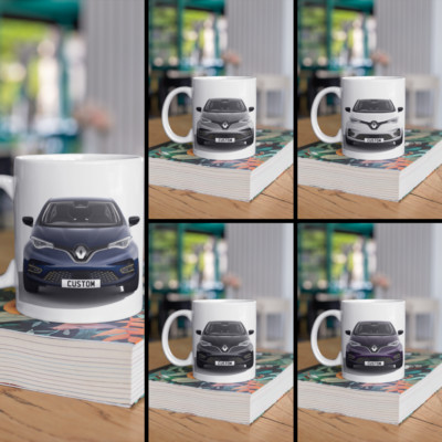 Personalisierte Zoe E-Tech kultige Kaffeetasse Geschenk - Farbe wählbar - SCHNELLER VERSAND