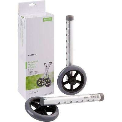 McKesson Universal Walker Wheels 1-inch Frame Diameter Walker 5 inch wheel