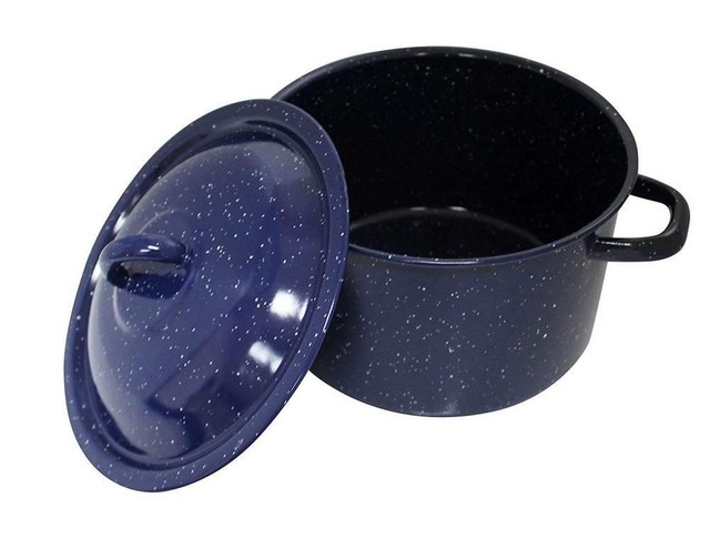 Imusa USA Speckled Enamel Stock Pot 7.75quart Blue for sale online eBay