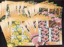 ed. 1540 Klb.-S.: 5 miniature sheet sets Romania 2019 flowers and bees. 7563-7567