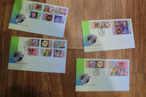 1998 AUSTRALIAN ROCK AND ROLL FDC COVER SET OF 4