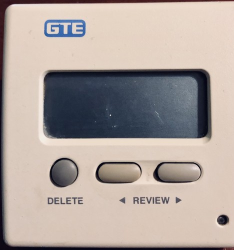 Vintage GTE  Caller ID Box Name & Number Display Missing Cover On Bottom