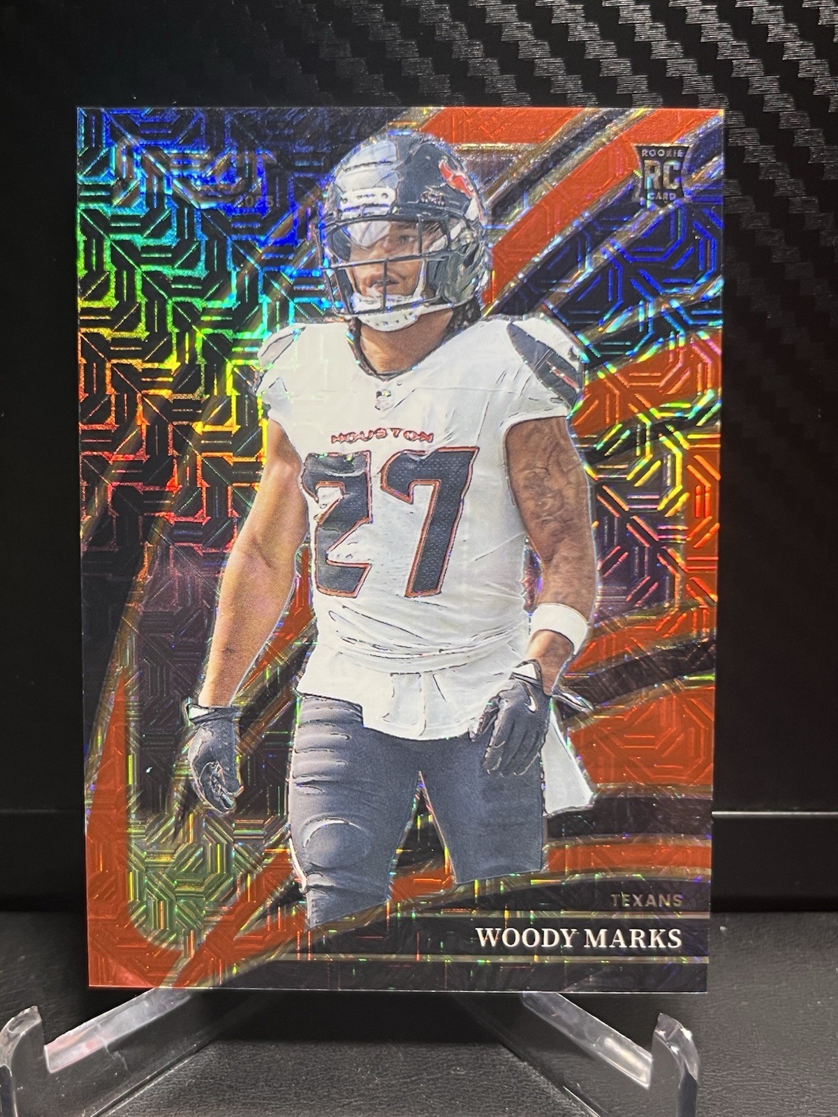 2025 Panini Select Woody Marks RC Red Disco Prizm Club Level #07/49 Texans