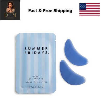 Jet Lag Under Eye Patches - Hydrating & Depuffing Hydrogel Eye Masks with Caf...