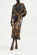 Camilla Rockstar Royalty Blouson Sleeve Placket Dress Size M