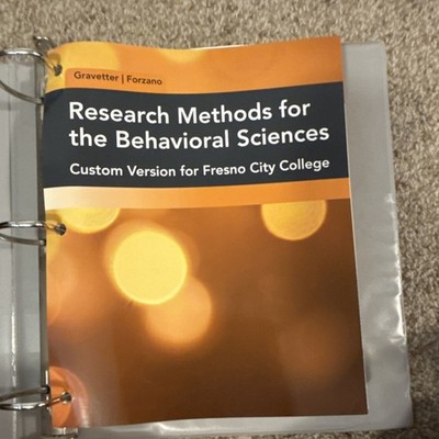 Cengage Learning Research Methods for the Behavioral Sciences Custom Loose-Leaf