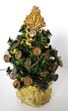 Artisan Hand Made Button Tree 40+ Victorian Metal Picture Buttons OOAK