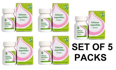 Dr. Willmar Schwabe India Echinacea angustifolia 1X Homeopathic Tablets   5 Pack