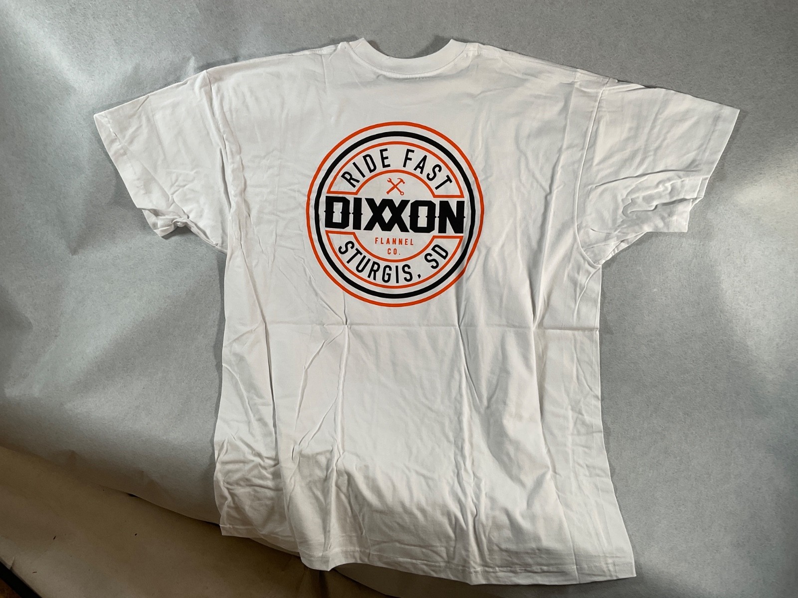 Dixxon Flannel Company Men's 3-XL White T  S/S Sturgis Ride Fast Corpo  16-D