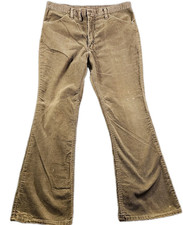 Vintage Wrangler 70s Bootcut Corduroy Pants 36x31 Brown True Vintage