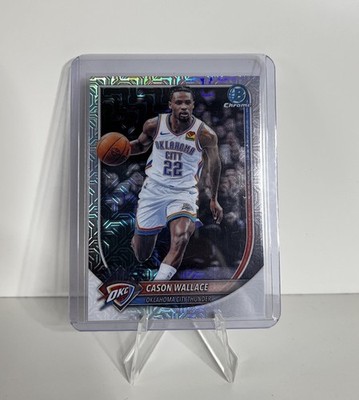 2025-26 Bowman Chrome Cason Wallace Mojo Refractor BCV-185 Oklahoma City Thunder