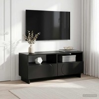 Tv-St?Nder 90 X 34,5 X 40 Cm Schwarz Holzwerkstoff