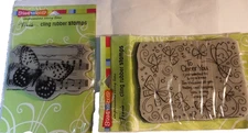 Stampendous New Cling rubber stamps: Cheer You CRR254 & Butterfly Tune CRP223