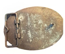 vintage the right to bear arms eagle gold tone metal belt buckle