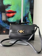 Versace Shoulder Bag Medusa Calf Leather Black Convertable Mini 1200 Authentic