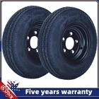 2-Pack Trailer Tires Wheels 8" Rim 4.80-8 480-8 4.80x8 PCD 5 Lug on 4.5" 6PR T