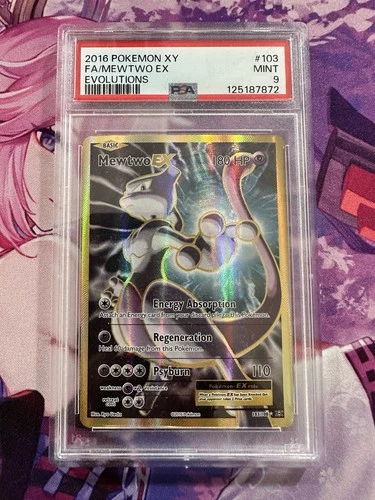 Pokemon 2016 XY Evolutions #103 Full Art Mewtwo EX PSA 9