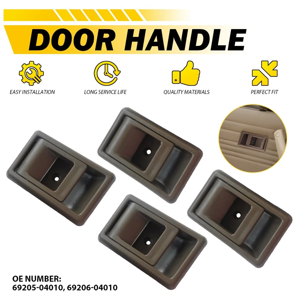 Manija de puerta interior marrón 4 piezas para camioneta Toyota 1989-1995 Tacoma 95-00 Foto 2 de 4