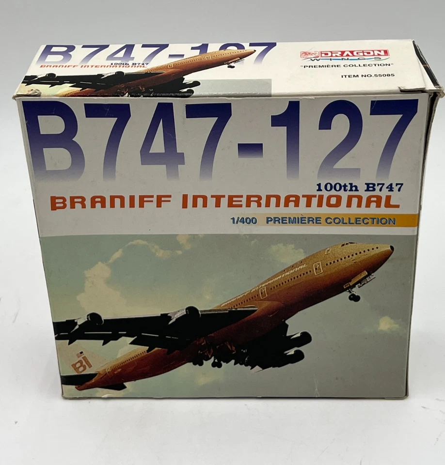 Dragon Wings Braniff International B747-127 1:400 DieCast Model Tail # N501BN - Image 2 of 4
