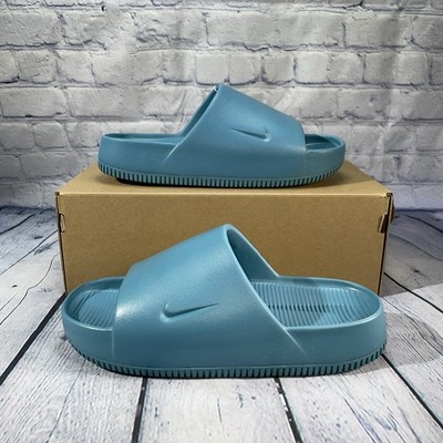 Nike Calm Slides Smokey Blue Slip On Rubber Sandals FD4116-005 Mens Sz 8