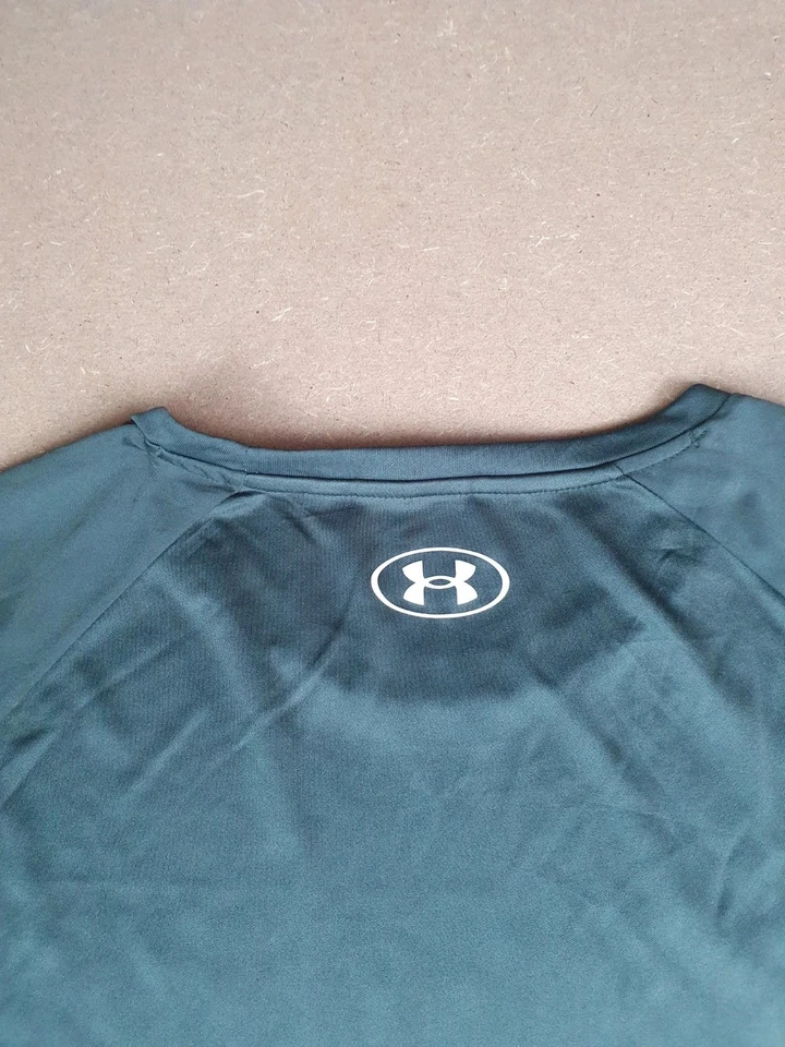 T-shirt de sport Under Armour vert foncé kaki motif taille XXL coupe loose - Photo 4/4