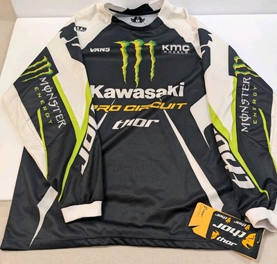  Kawasaki Pro Circuit Thor Phase S9 Racing Jersey Monster Energy Vans Size M NWT