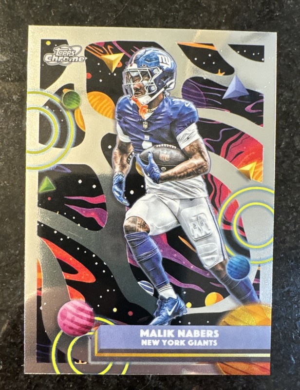 2025 Topps Chrome NFL Cosmic Malik Nabers #72 New York Giants