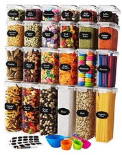 Airtight Food Storage Container Set - 24 Piece, Kitchen  Pantry Clear