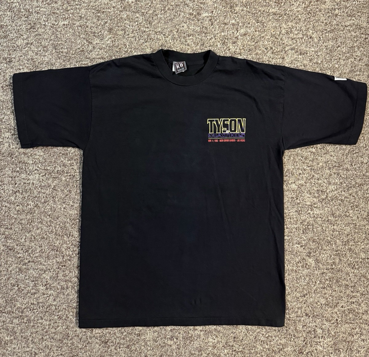 Vintage Mike Tyson Vs Buster Mathis Tee 95' MGM Grand Men's Size
